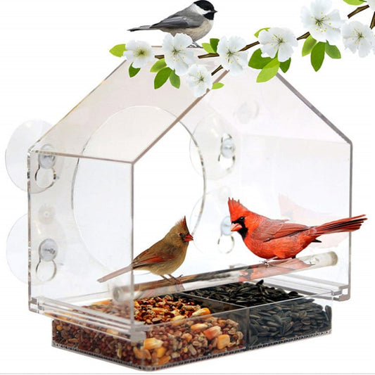 (🔥HOT SALE JETZT 49% AUSVERKAUFT) -🐦 Fenster-Vogelfutterhäuschen