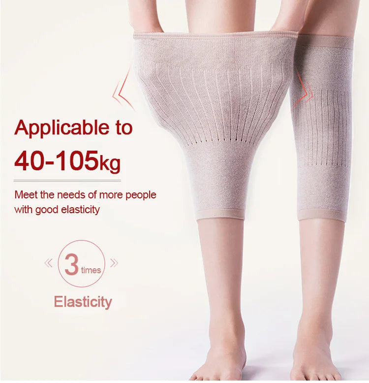 Kaschmir Kniewärmer Grau - Thermo Bandage Bei Arthrose & Kälte Für Sport & Alltag