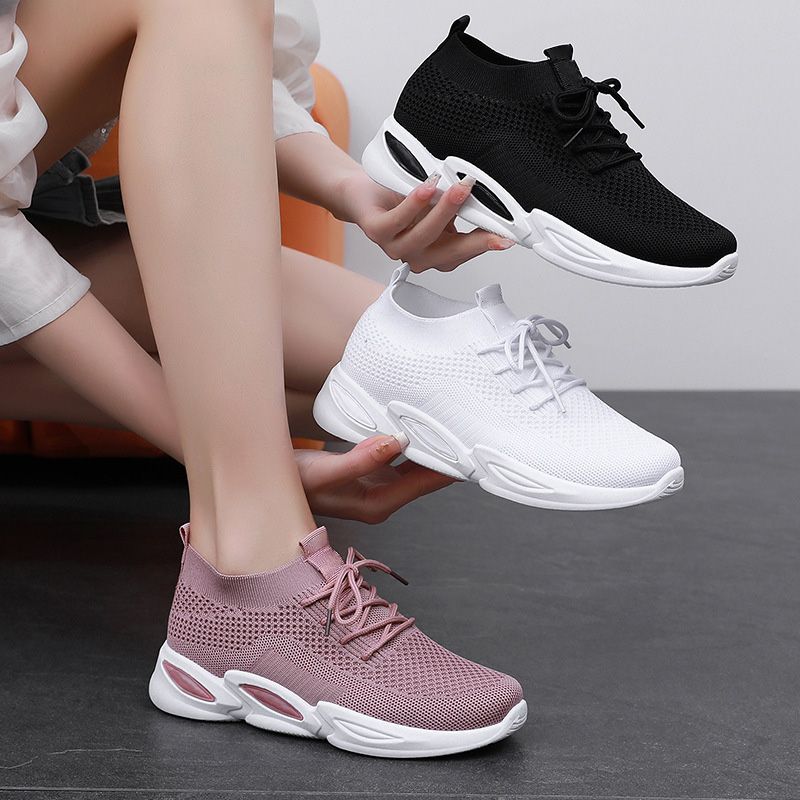 Damen Schnür Mesh Sneaker – Atmungsaktive Laufschuhe Mit Grip Sohle