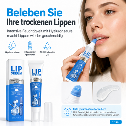 Feuchtigkeitsspendendes Lippenbalsam-Serum zur Pflege der Lippen und Reduzierung von Lippenfältchen, 15 ml