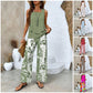 ⏳Begrenzte Zeit 50% Rabatt💥Modische Zweiteilige Damen-Outfits mit bedrucktem ärmellosen Oberteil & Hose