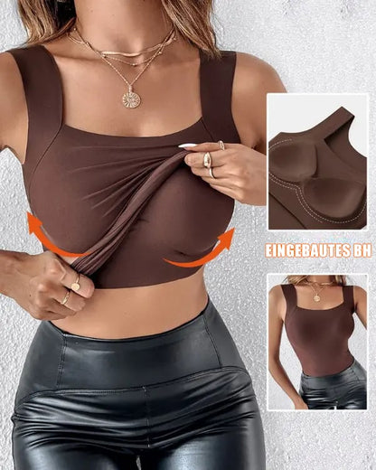 ⏳Begrenzte Zeit 50% Rabatt💥U-Ausschnitt Shapewear Tanktop mit integriertem BH