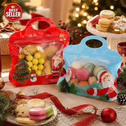 🎅LETZTER TAG IM ANGEBOT ✨ÜBER 50.000 VERKAUFT!🎄Bestseller: Selbstverschließende Weihnachtstüten für Süßigkeiten und Kekse🍪 – ideal als Weihnachtsgeschenk, für Plätzchen und saisonale Leckereien🎁
