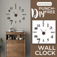 ✨ 3D-Wanduhr (ohne Bohren) – 100% Leise • Modernes Design • Einfache Installation