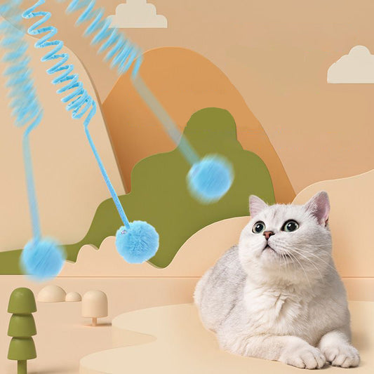 Hängende Kunstplüsch-Federbälle für Katzen