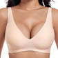 💜💜Jelly Wireless Damen Komfortable kabellose Push-up-BHs, nahtlose T-Shirt-BHs, BHs mit tiefem V-Ausschnitt für jeden Tag