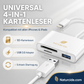 🛍️ 60 % Rabatt – 3-in-1 Speicherkartenleser für Handy & Tablet – USB-C, Lightning, USB-A – Plug & Play für iPhone , Android, PC & Mac 📱