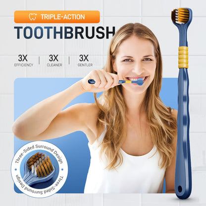 🥳SCHLUSSVERKAUF 2026🥳💞50 % RABATT | Über 50.000 verkauft! 🦷Three-headed Multi-angle Cleaning Toothbrush