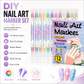 💅 24-farbige Nagelkunststifte mit zwei Spitzen – Einfache DIY-Nageldesigns