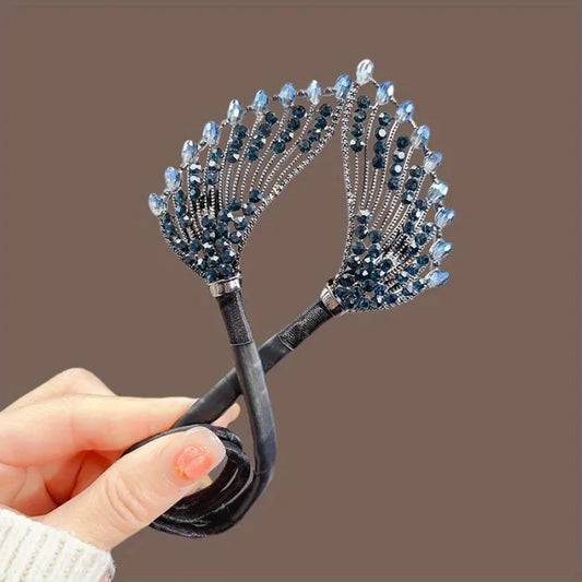 ⏳Begrenzte Zeit 50% Rabatt💥Vintage Bling Bling Strass Dekorative Haarspange Twist Hair Bun Maker Trendy Hair Styling Zubehör für Frauen und täglichen Gebrauch
