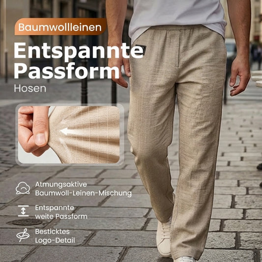 🔥Letzte Woche zum Tiefstpreis!🌞 Frühling/Sommer Essential: Leichte Baumwoll-Leinen-Hose für Herren – Atmungsaktiv, bequem & stilvoll 👖✨