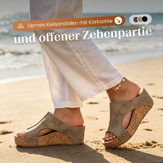 👡✨ Keilsandaletten mit Nietenverzierung für Damen – Trendiges Design, Bequeme Passform & Perfekt Für Den Sommer ☀️