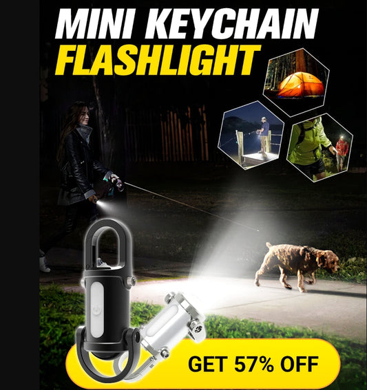 ⏳Begrenzte Zeit 50% Rabatt💥1200LM Superhelle Mini-Schlüsselanhänger-Taschenlampe Wasserdicht