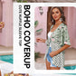 🌸Damenjacke mit Blumenmuster, Rüschen an den Ärmelbündchen und Bindebändern – locker geschnittener, luftiger Cardigan im Boho-Stil