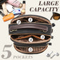 Klassische Multifunktionsfächer Verstellbarer breiter Schultergurt PU Leder Crossbody Tasche