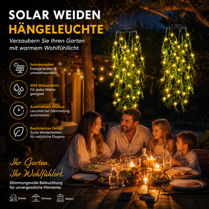 ☀️ KAUFE 3, ERHALTE 1 GRATIS! 🌿 Solar-Efeu-Lichterkette – Wasserdicht, 8 Modi & flexibel – Perfekt für Garten, Balkon & Wanddekoration 💡