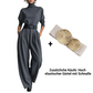 Eleganter Damen-Zweiteiler: Rollkragen-Shirt & Hose mit hohem Bund
