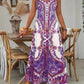 🔥Solange der Vorrat reicht 40 % Rabatt!🎉Retro-Print Maxikleid für Damen – Trägerlos mit V-Ausschnitt, Fließender Stoff & Perfekt für besondere Anlässe ✨
