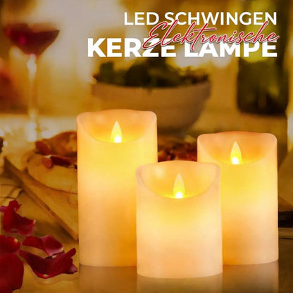 Flammenlose LED Kerze mit Echtwachs-Optik – sicher für Kinder & Haustiere, mit Timer-Funktion