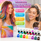 🔥Letzter Tag – 50 % Rabatt🌈 12-Farben-Set mit Applikatoren für temporäre Haarfarben in Kreideform