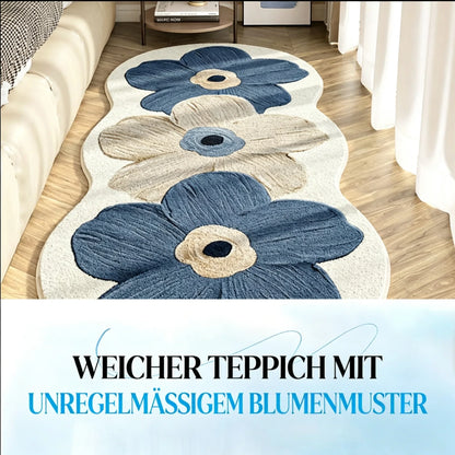 🧸 50% RABATT JETZT ! 🌟 Weicher Teppich mit Unregelmäßigem Blumenmuster – Pflegeleicht, Rutschfest & Gemütliche Atmosphäre 🏠