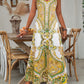 🔥Solange der Vorrat reicht 40 % Rabatt!🎉Retro-Print Maxikleid für Damen – Trägerlos mit V-Ausschnitt, Fließender Stoff & Perfekt für besondere Anlässe ✨