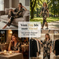 🍁Letzter Tag: 50% Rabatt✨Damen-Set mit Print: Top mit V-Ausschnitt & lange Hose
