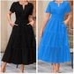 ⏳Begrenzte Zeit 50% Rabatt💥Elegantes Damen Kleid mit V-Ausschnitt und Ösen