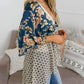 🌸Damen-Kimonos mit Blumenmuster, Rüschenärmeln und Bindegürtel – luftige Boho-Cardigans im lockeren Schnitt
