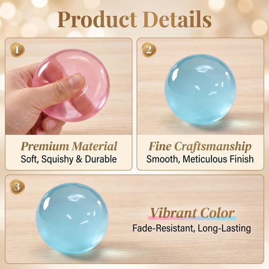 Coconut Oil Squishy, Coconut Oil Stress Ball – Super Soft, Handmade, Slow-Rising Fidget Squeeze Toy for Stress Relief and Improved Focus