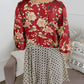 🌸Damenjacke mit Blumenmuster, Rüschen an den Ärmelbündchen und Bindebändern – locker geschnittener, luftiger Cardigan im Boho-Stil