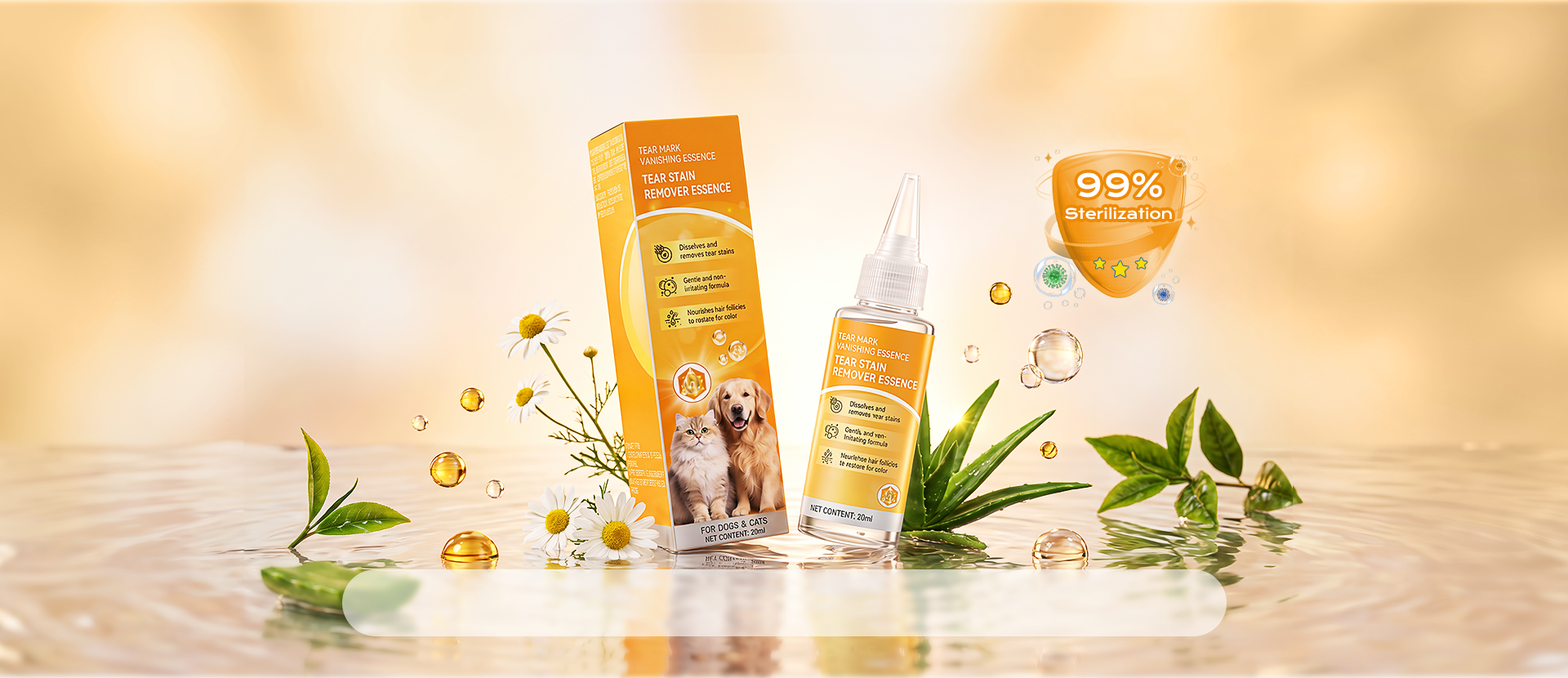 Plant-based tear stain remover serum