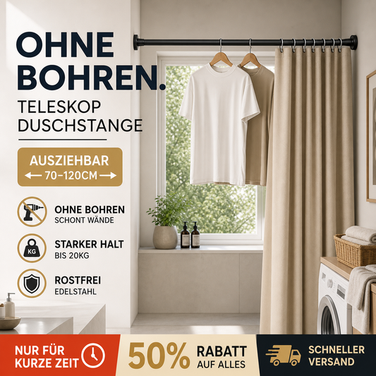 🔥 Heute -50 %! 🏠 Verstellbare Spannstange ohne Bohren – schnell montiert, stabil & vielseitig einsetzbar