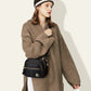 Klassische Multifunktionsfächer Verstellbarer breiter Schultergurt PU Leder Crossbody Tasche
