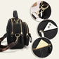 Klassische Multifunktionsfächer Verstellbarer breiter Schultergurt PU Leder Crossbody Tasche