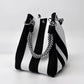 🏆👜 Zeitlich begrenzter Sale: 50% RABATT 🌴 Boho Gestreifter Strick-Bucket-Bag für Damen – Handgemachte Sommer-Strand-Umhängetasche