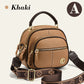 Klassische Multifunktionsfächer Verstellbarer breiter Schultergurt PU Leder Crossbody Tasche