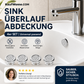 🔘 Runder Überlaufdeckel für Waschbecken, 5 Stück, Ersatzring, aus Kunststoff, für Bad und Küche