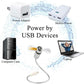 🔥2026 Heiße Produkte USB Ventilator mit LED Uhr & Temperaturanzeige, Flexibler Schwanenhals Lüfter, Leise & Sicher für Büro, Homeoffice & Reisen