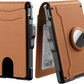 💼🔒Men's Slim RFID Blocking Aluminum Wallet – Pop-Up Card Holder with Money Clip & Dual ID Windows