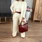 ⏳Zeitlich begrenztes Sonderangebot⏰Elegantes 3-teiliges Set aus Longline-Cardigan, Top und Hose💞