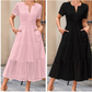 ⏳Begrenzte Zeit 50% Rabatt💥Elegantes Damen Kleid mit V-Ausschnitt und Ösen