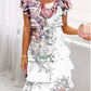 ⏳24-Stunden-Lieferung💥Kaskadenkleid mit Blumenmuster und mehreren Pflanzen