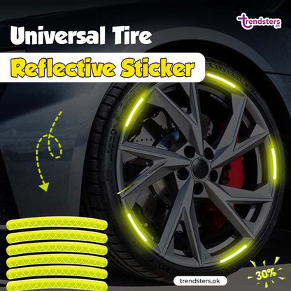 🎃Halloween Deal 50% OFF!🚲🚗 Universellt Reflekterande Däckklistermärke – Ökar Synligheten, Säkerhet & Stil för Cykel, Barnvagn & Mer ✨