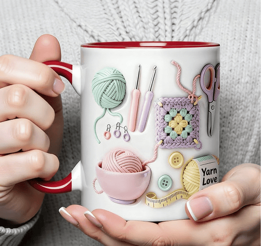 💥LETZTER TAG DES SALE – 50 % RABATT!!🏆Blitz-Sale⚡ Über 50.000 verkaufte Exemplare! Fast ausverkauft💥„Yarn Love“-Tasse, das perfekte Geschenk für Handarbeitsbegeisterte und kreative Köpfe