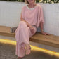 ⏳Begrenzte Zeit 50% Rabatt💥💃 Elegantes zweiteiliges Set im Colorblock-Stil mit Pailletten