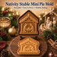 🔥HEISSER VERKAUF 49% RABATT✝️ Weihnachts-Mini-Kuchenformen-Kollektion „Glaube & Krippe“ | Wiederverwendbare, geprägte Formen zum Herstellen detaillierter Kuchen mit betendem Jesus, Krippenstall und vielem mehr🥧✨