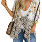 🌸Damenjacke mit Blumenmuster, Rüschen an den Ärmelbündchen und Bindebändern – locker geschnittener, luftiger Cardigan im Boho-Stil