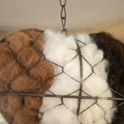 🕊️ Handgefertigtes Vogelnestherz aus Alpakafasern