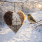 🕊️ Handgefertigtes Vogelnestherz aus Alpakafasern